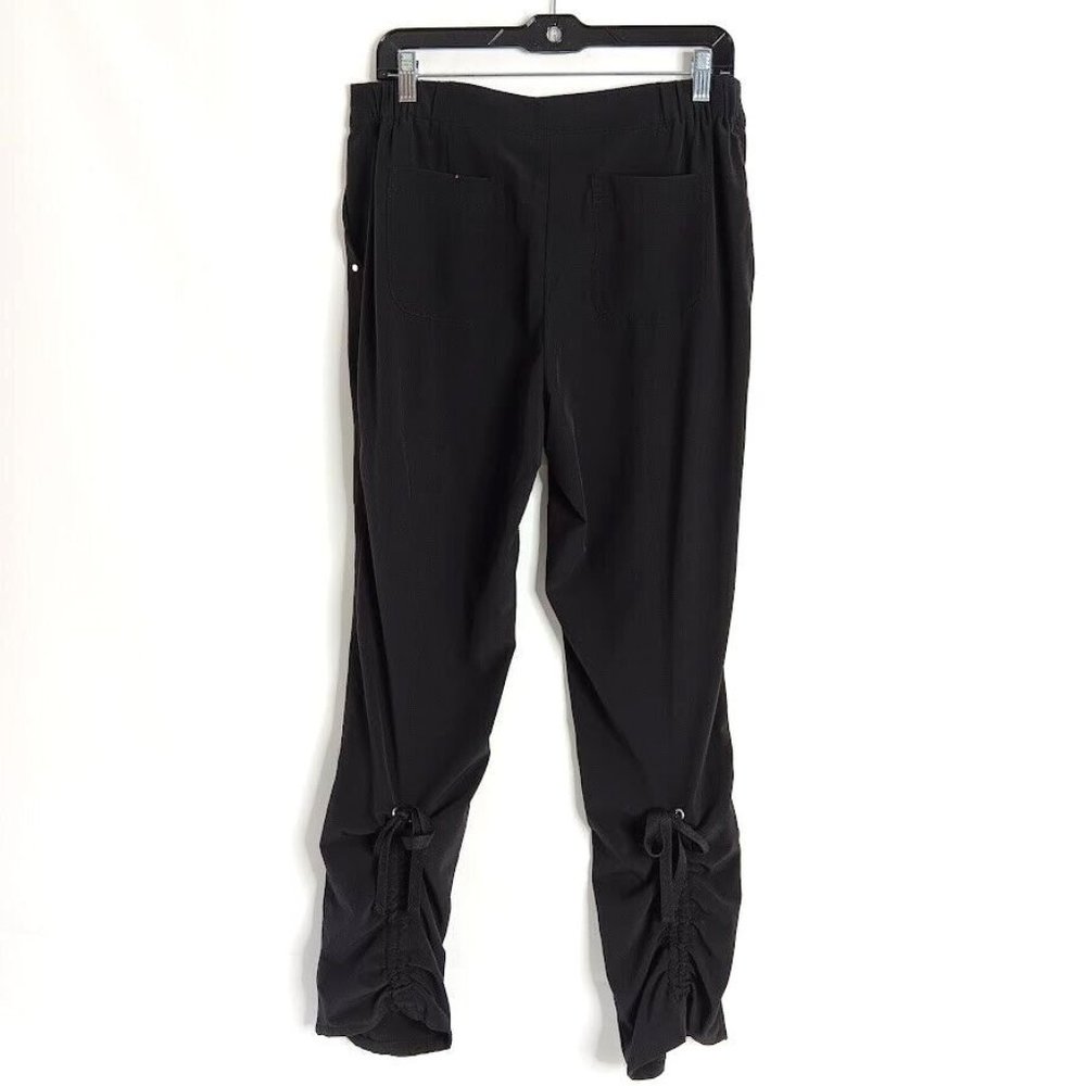 Zenergy By Chico's Pants Women's 1 Black Stretch Athleisure Comfort Ruch ankle
